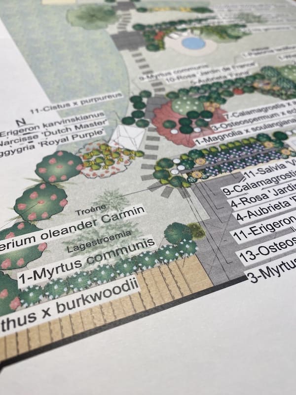 plan-de-plantation portrait de Marie Lucie Troprès paysagiste à Bordeaux - entreprise Centaurea Design